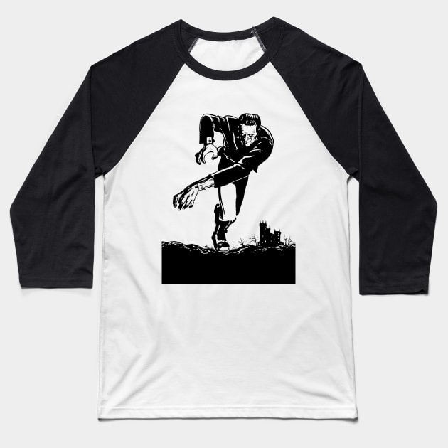 Frankenstein 1931 Poster Baseball T-Shirt by richie_riches_ghost